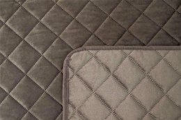 Narzuta dekoracyjna 200x220 Pierre taupe welurowa geometria