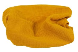 Otulacz lekki kocyk muślinowy 80x120 Muslin musztardowy 6 bawełniany