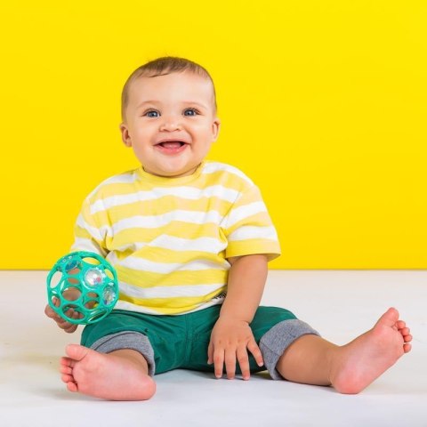 Piłka z grzechotką 10 cm miętowa 0m+ Oball Piłka z grzechotką 10 cm miętowa 0m+ Oball