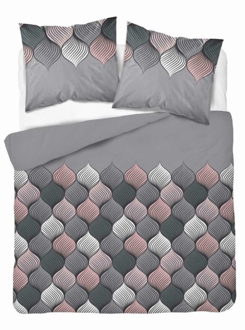 Pościel bawełniana 140x200 Łuski szara pastelowa wzór geometryczny 4658 B Bawełna 37 Pościel bawełniana 140x200 Łuski szara pastelowa wzór geometryczny 4658 B Bawełna 37