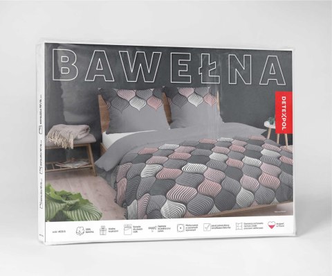 Pościel bawełniana 140x200 Łuski szara pastelowa wzór geometryczny 4658 B Bawełna 37 Pościel bawełniana 140x200 Łuski szara pastelowa wzór geometryczny 4658 B Bawełna 37