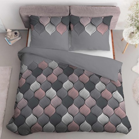 Pościel bawełniana 140x200 Łuski szara pastelowa wzór geometryczny 4658 B Bawełna 37 Pościel bawełniana 140x200 Łuski szara pastelowa wzór geometryczny 4658 B Bawełna 37