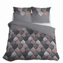Pościel bawełniana 140x200 Łuski szara pastelowa wzór geometryczny 4658 B Bawełna 37 Pościel bawełniana 140x200 Łuski szara pastelowa wzór geometryczny 4658 B Bawełna 37