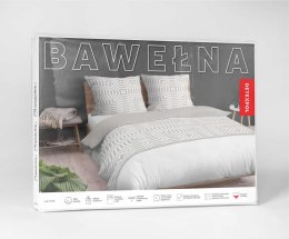 Pościel bawełniana 140x200 beżowa geometria 5112 B z jedną poszewką Bawełna 32