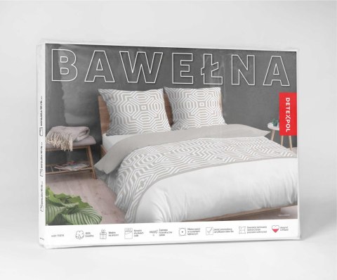 Pościel bawełniana 140x200 beżowa geometria 5112 B z jedną poszewką Bawełna 32 Pościel bawełniana 140x200 beżowa geometria 5112 B z jedną poszewką Bawełna 32