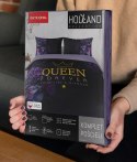 Pościel bawełniana 160x200 Queen kwiaty fioletowa czarna 4332 A Home 130 Pościel bawełniana 160x200 Queen kwiaty fioletowa czarna 4332 A Home 130