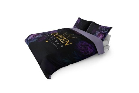 Pościel bawełniana 160x200 Queen kwiaty fioletowa czarna 4332 A Home 130 Pościel bawełniana 160x200 Queen kwiaty fioletowa czarna 4332 A Home 130