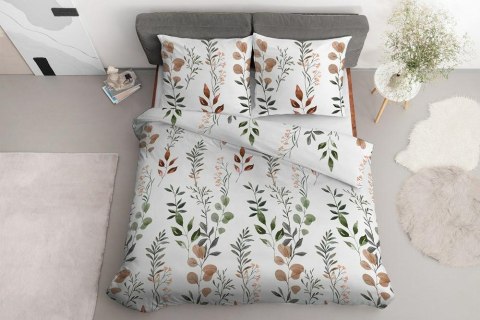 Pościel bawełniana 180x200 biała beżowa zielona kwiaty 4572 B bawełna 16 Pościel bawełniana 180x200 biała beżowa zielona kwiaty 4572 B bawełna 16