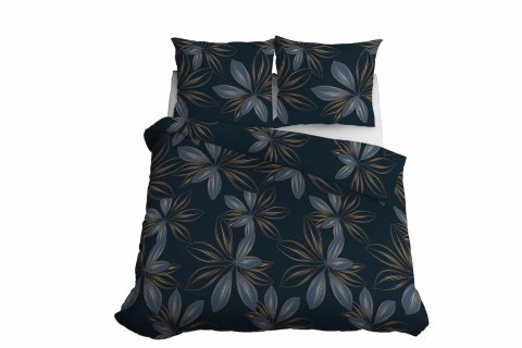 Pościel bawełniana 180x200 granatowa niebieska liście 4567 A Bawełna 16 Pościel bawełniana 180x200 granatowa niebieska liście 4567 A Bawełna 16
