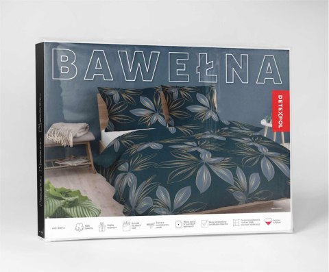 Pościel bawełniana 180x200 granatowa niebieska liście 4567 A Bawełna 16 Pościel bawełniana 180x200 granatowa niebieska liście 4567 A Bawełna 16