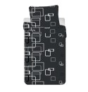 Pościel bawełniana 220x200 Gemetria czarna szara poszewki 70x90 B25 Pościel bawełniana 220x200 Gemetria czarna szara poszewki 70x90 B25
