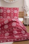 Pościel świateczna 140x200 Christmas czerwona biała śnieżki poszewka 70x90 B25 Pościel świateczna 140x200 Christmas czerwona biała śnieżki poszewka 70x90 B25
