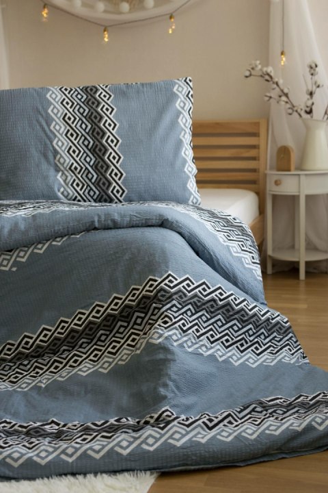 Pościel z kory 140x200 Geometria szara czarna poszewka 70x90 Pościel z kory 140x200 Geometria szara czarna poszewka 70x90