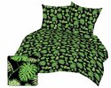 Pościel z kory 160x200 178b czarna liście zielone gałązki palmy na guziki bawełna Pościel z kory 160x200 178b czarna liście zielone gałązki palmy na guziki bawełna