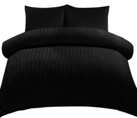 Pościel z kory 160x200 czarna jednobarwna 100% bawełna guziki Pościel z kory 160x200 czarna jednobarwna 100% bawełna guziki