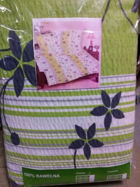 Pościel z kory 200x220 wzór RS010/1 Kwiaty+Paski Zielono-Biało-Szare na guziki 100% bawełna gruba Pościel z kory 200x220 wzór RS010/1 Kwiaty+Paski Zielono-Biało-Szare na guziki 100% bawełna gruba