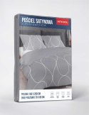 Pościel z mikrosatyny 160x200 szara ciemna biała geometria 5351 A Micro 57 Pościel z mikrosatyny 160x200 szara ciemna biała geometria 5351 A Micro 57
