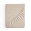 Prześcieradło jersey 4 z gumką 160x200 beżowe na wysoki materac 30 cm 190 g/m2 Eurofirany Prześcieradło jersey 4 z gumką 160x200 beżowe na wysoki materac 30 cm 190 g/m2 Eurofirany