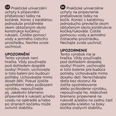 Silikonowe uchwyty Hang do wózka 2 szt. PETITE&MARS Silikonowe uchwyty Hang do wózka 2 szt. PETITE&MARS