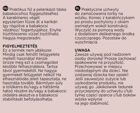 Silikonowe uchwyty Hang do wózka 2 szt. PETITE&MARS Silikonowe uchwyty Hang do wózka 2 szt. PETITE&MARS