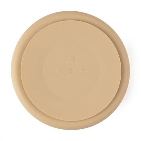 Talerzyk silikonowy z przegródkami okrągły beżowy 6m+ PETITE&MARS Talerzyk silikonowy z przegródkami okrągły beżowy 6m+ PETITE&MARS