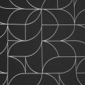 Zasłona 140x250 Evi czarna srebrna z błyszczącym nadrukiem geometrycznym gotowa na przelotkach Eurofirany Zasłona 140x250 Evi czarna srebrna z błyszczącym nadrukiem geometrycznym gotowa na przelotkach Eurofirany