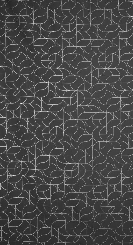 Zasłona 140x250 Evi czarna srebrna z błyszczącym nadrukiem geometrycznym gotowa na przelotkach Eurofirany Zasłona 140x250 Evi czarna srebrna z błyszczącym nadrukiem geometrycznym gotowa na przelotkach Eurofirany