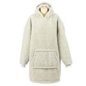 Bluza wełniana merynos Hoodie szara z kapturem i dużą kieszenią Uniwersalna Bluza wełniana merynos Hoodie szara z kapturem i dużą kieszenią Uniwersalna