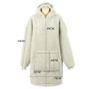 Bluza wełniana merynos Hoodie szara z kapturem i dużą kieszenią Uniwersalna Bluza wełniana merynos Hoodie szara z kapturem i dużą kieszenią Uniwersalna