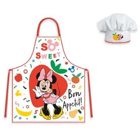 Fartuszek dziecięcy z czapką Minnie 002 kolorowy zestaw kucharza Fartuszek dziecięcy z czapką Minnie 002 kolorowy zestaw kucharza