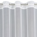 Firana 300x150 Vivian biała gotowa na przelotkach z gładkiej matowej mikrosiateczki z ozdobną złotą koronką Firana 300x150 Vivian biała gotowa na przelotkach z gładkiej matowej mikrosiateczki z ozdobną złotą koronką