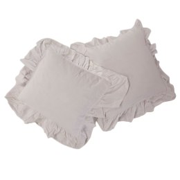 Komplet 2 szt. poszewek bawełnianych 40x40 Kremowa naturalna Stonewashed