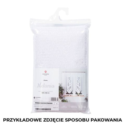 MELANIA Firanka żakardowa gotowa, szerokość 250 x wysokość 120cm, kolor 001 biały 019369/FBL/001/250120/1 MELANIA Firanka żakardowa gotowa, szerokość 250 x wysokość 120cm, kolor 001 biały 019369/FBL/001/250120/1