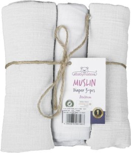 Pielucha muślinowa Muslin 3 szt 70x80 biała bawełniana komplet