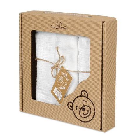 Pielucha muślinowa Muslin 3 szt 70x80 biała bawełniana komplet Pielucha muślinowa Muslin 3 szt 70x80 biała bawełniana komplet