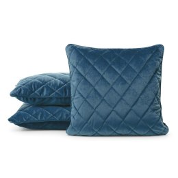 Poduszka dekoracyjna 50x50 Velvet 28 A granatowa welurowa geometryczna Eurofirany