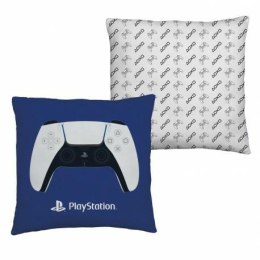 Poduszka dziecięca 40x40 PlayStation granatowa dla gracza dwustronna Halantex