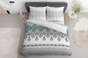 Pościel bawełniana 140x200 Glamour biała turkusowa ornamenty orientalna 3833 B Bawełna 88 Pościel bawełniana 140x200 Glamour biała turkusowa ornamenty orientalna 3833 B Bawełna 88