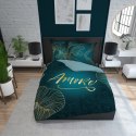 Pościel bawełniana 160x200 Amore turkusowa złota liście 4327 A Holland 29 Pościel bawełniana 160x200 Amore turkusowa złota liście 4327 A Holland 29