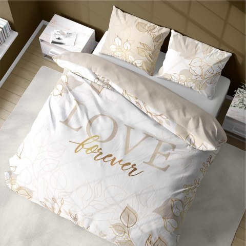 Pościel bawełniana 160x200 beżowa Love 4856 A Holland 73 Pościel bawełniana 160x200 beżowa Love 4856 A Holland 73