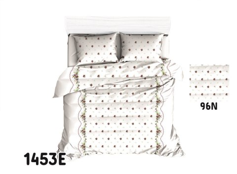Poszewka bawełniana 40x60 1453E biała bordiura czerwona 96N Poszewka bawełniana 40x60 1453E biała bordiura czerwona 96N