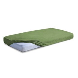Prześcieradło frotte z gumką 140x200 zielone trawiaste 35 Premium