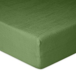 Prześcieradło frotte z gumką 140x200 zielone trawiaste 35 Premium