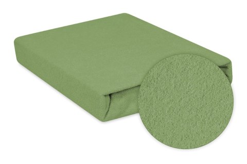 Prześcieradło frotte z gumką 140x200 zielone trawiaste 35 Premium Prześcieradło frotte z gumką 140x200 zielone trawiaste 35 Premium