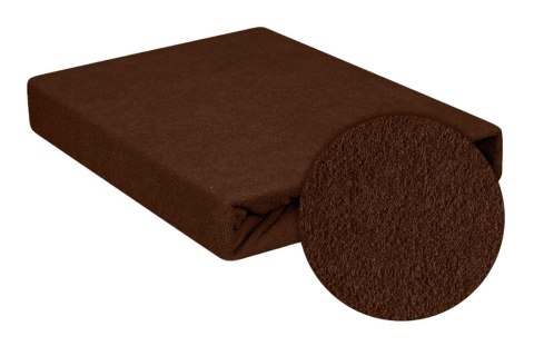 Prześcieradło frotte z gumką 220x200 czekoladowe 18 Premium Prześcieradło frotte z gumką 220x200 czekoladowe 18 Premium