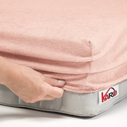 Prześcieradło frotte z gumką 80x160 łososiowe 006 grube 200g/m2 KARO