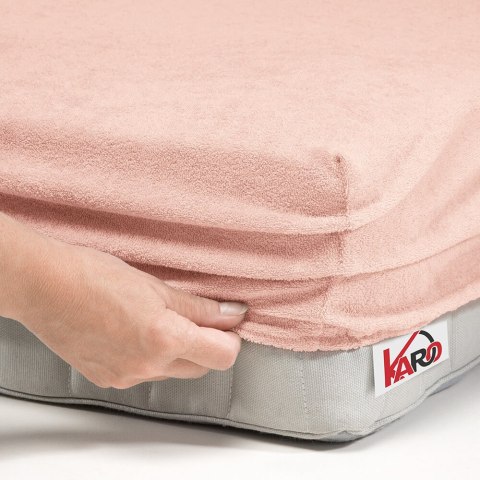 Prześcieradło frotte z gumką 80x160 łososiowe 006 grube 200g/m2 KARO Prześcieradło frotte z gumką 80x160 łososiowe 006 grube 200g/m2 KARO