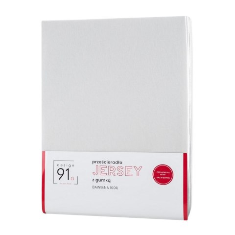 Prześcieradło jersey z gumką 180x200 białe na wysoki materac 30 cm 125 g/m2 Prześcieradło jersey z gumką 180x200 białe na wysoki materac 30 cm 125 g/m2