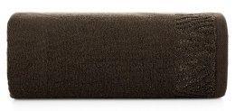 Ręcznik Margo 8 70x140 brązowy z ozdobną bordiurą przetykaną błyszczącą nicią 500 g/m2 Eurofirany