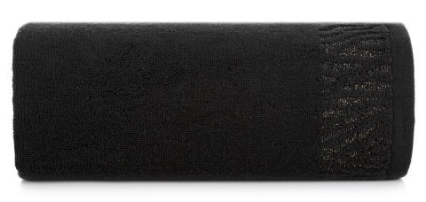 Ręcznik Margo 9 70x140 czarny z ozdobną bordiurą przetykaną błyszczącą nicią 500 g/m2 Eurofirany Ręcznik Margo 9 70x140 czarny z ozdobną bordiurą przetykaną błyszczącą nicią 500 g/m2 Eurofirany